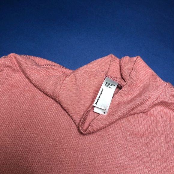 AMERICAN APPAREL MOCK NECK PINK DRESS SHIRT SMALL - Picture 2 of 4